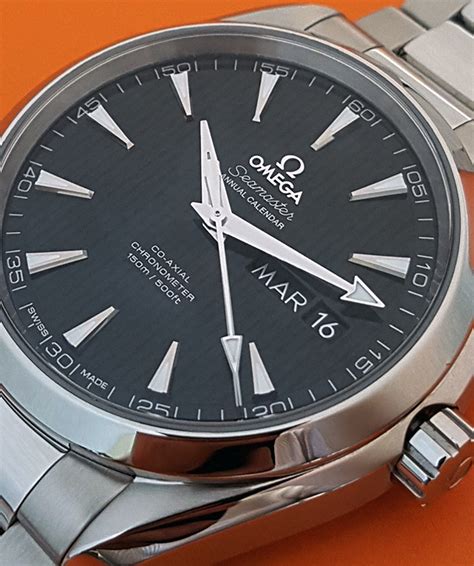 aqua terra 150m omega co-axial annual calendar 43 mm canada|omega seamaster aqua terra reviews.